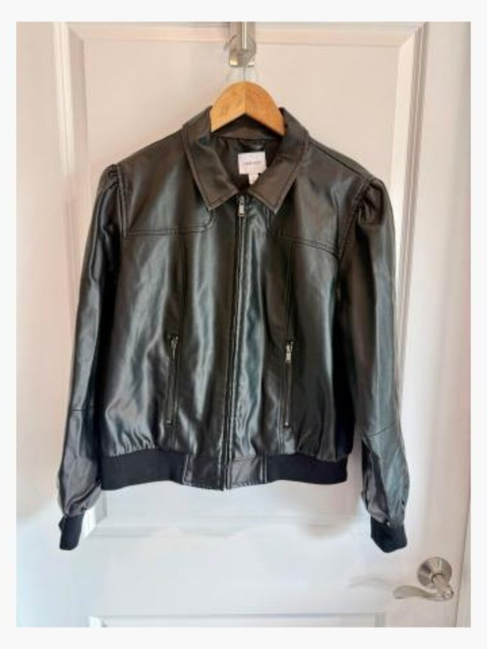 Nine West Faux Leather Jacket